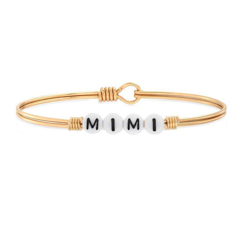 Luca + Danni Mimi Letter Bead Bangle Bracelet, Womens Gold Tone Product Image