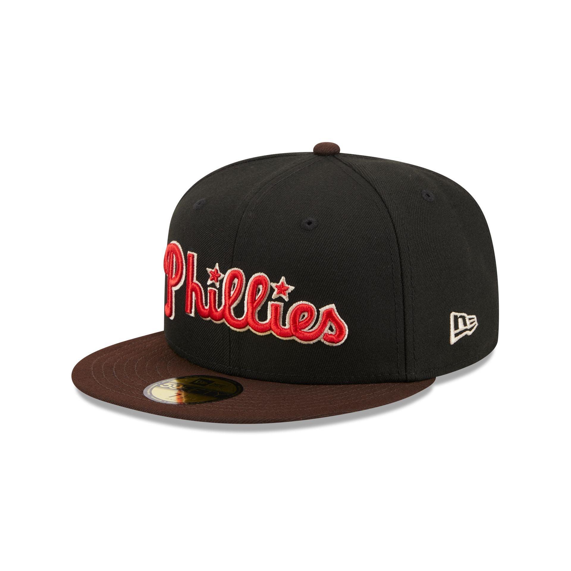 Philadelphia Phillies Chocolate Visor 59FIFTY Fitted Hat Male Product Image