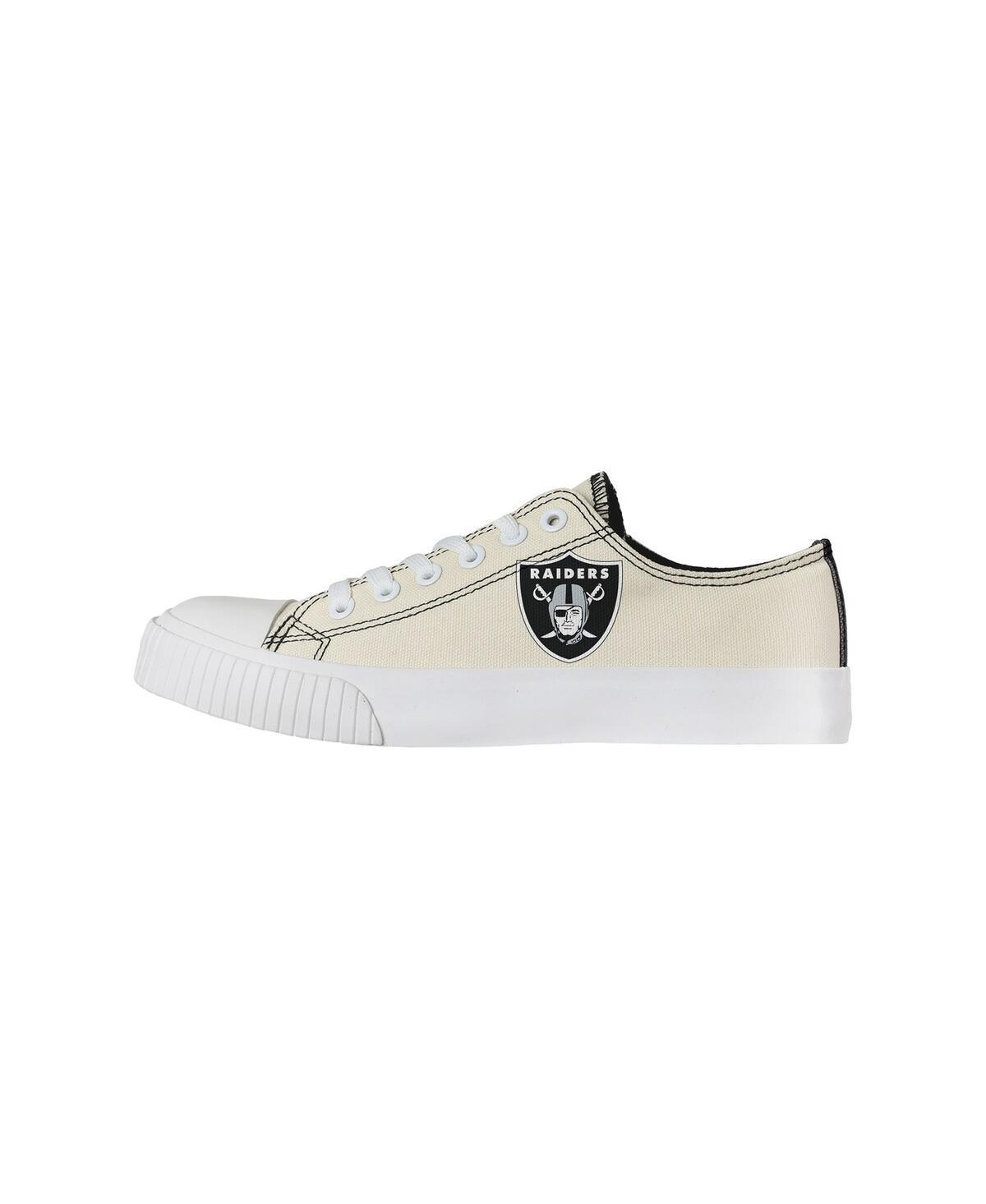 Womens FOCO Cream Las Vegas Raiders Low Top Canvas Shoes Product Image