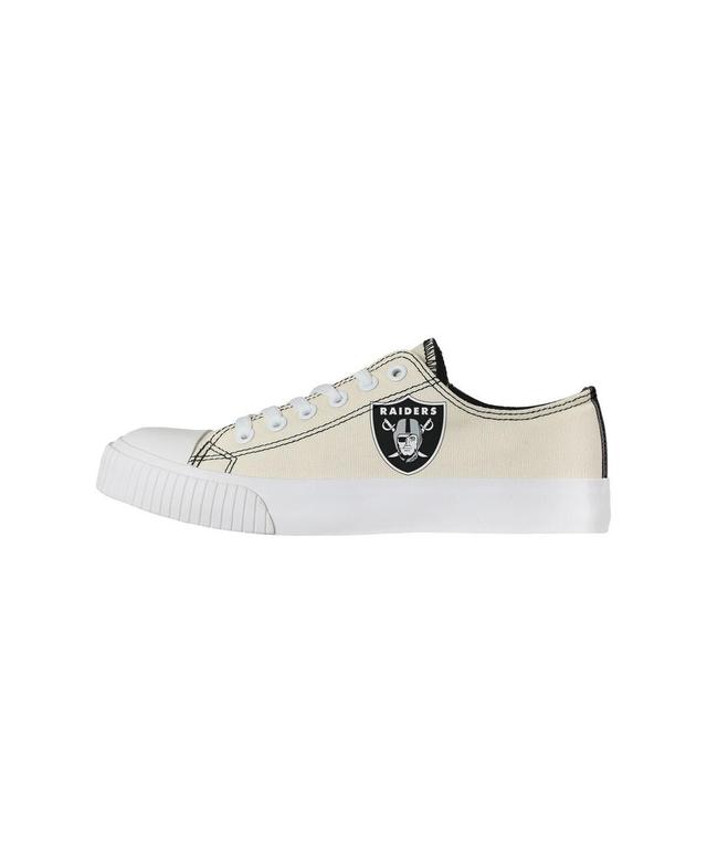 Womens FOCO Cream Las Vegas Raiders Low Top Canvas Shoes Product Image