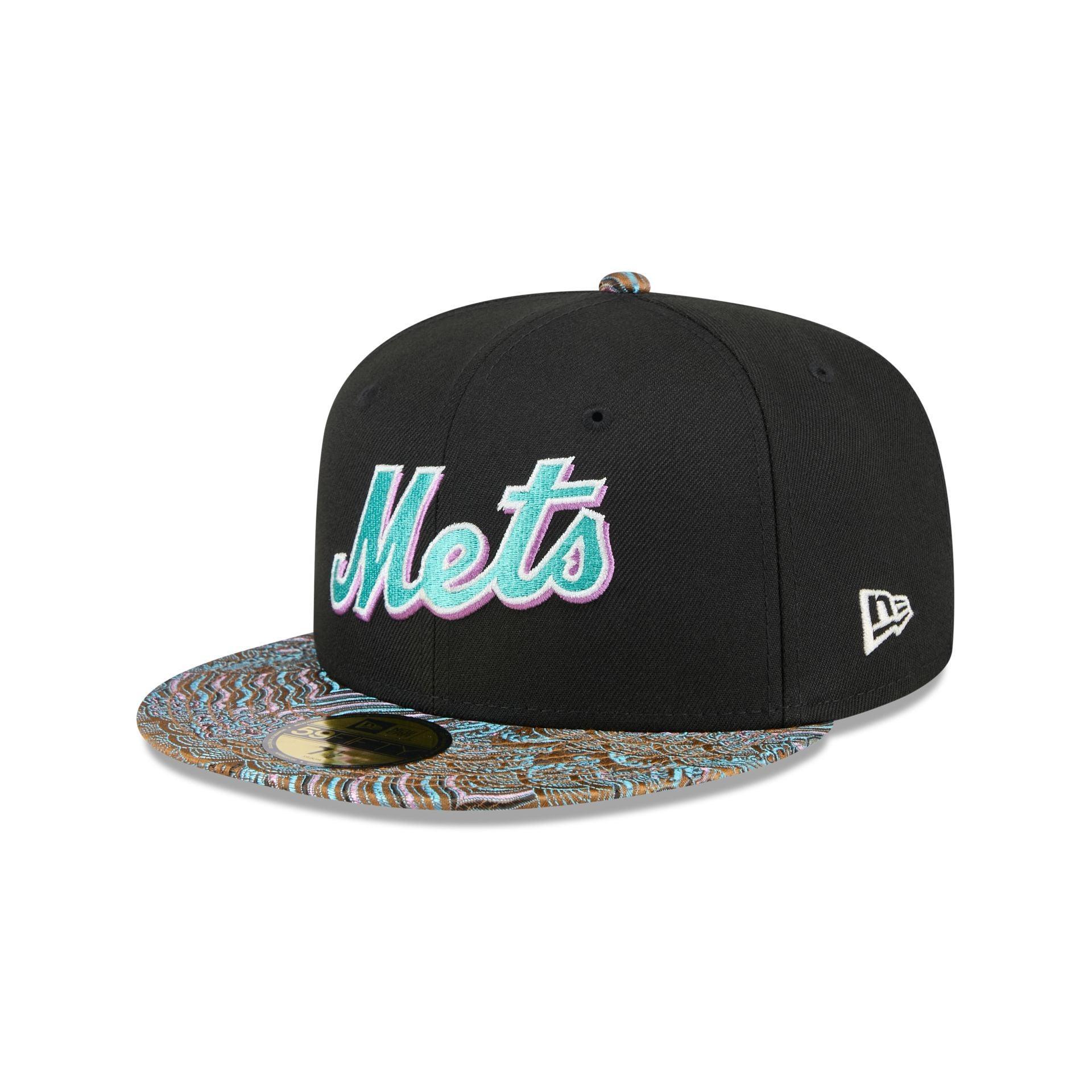 Just Caps Jacquard Visor New York Mets 59FIFTY Fitted Hat Male Product Image