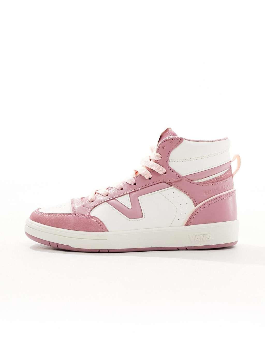 Vans Lowland Mid CC JMP sneakers in pink and cream Product Image