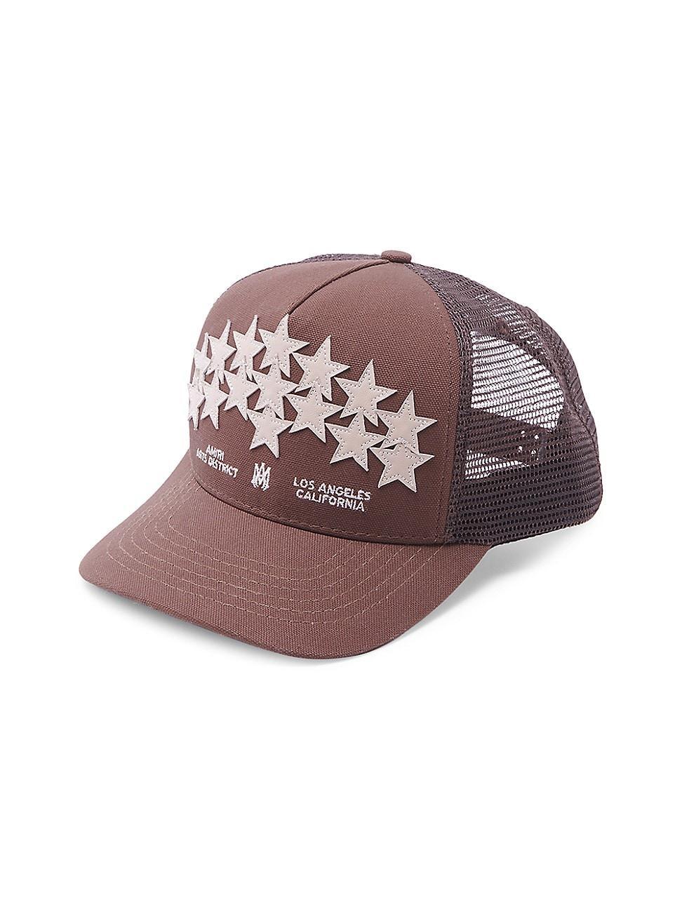 Mens Leather Star Trucker Hat Product Image