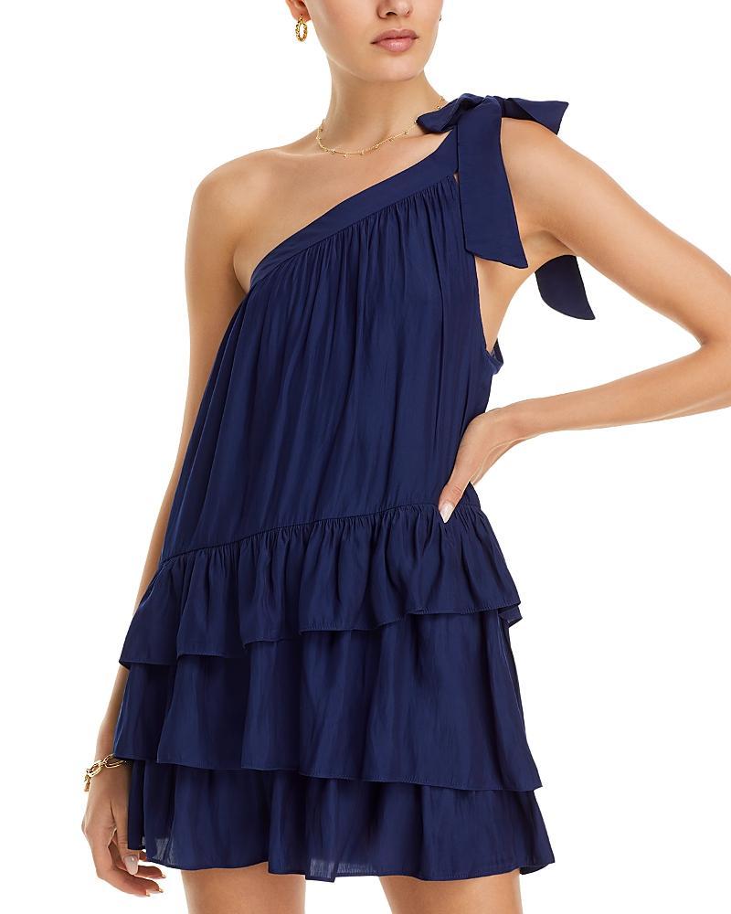 Ramy Brook Riley Tiered One-Shoulder Minidress Product Image