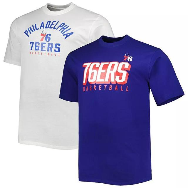 Mens Fanatics Royal Philadelphia 76ers Big and Tall Two-Pack T-shirt Set - Royal Product Image