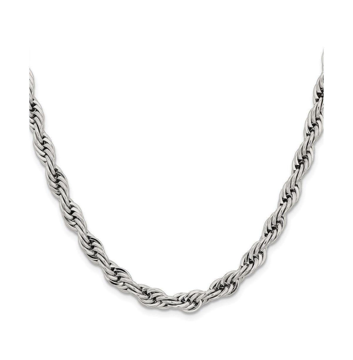 Chisel Stainless Steel 7mm Rope Chain Necklace Product Image