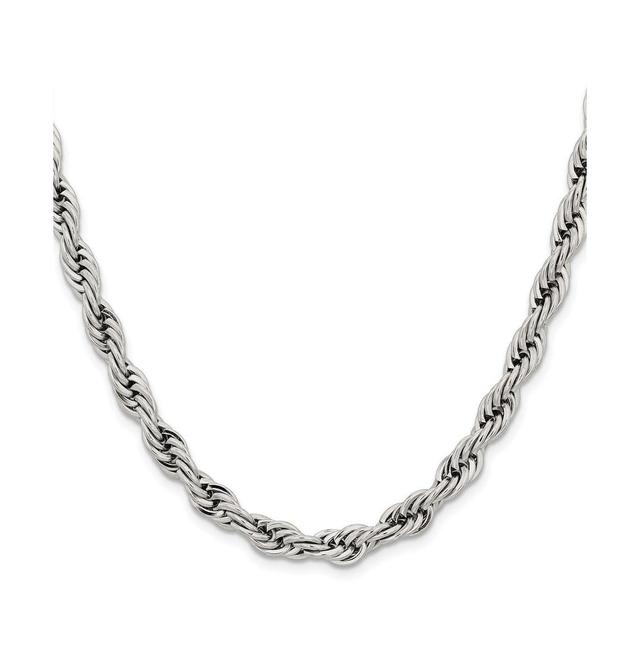 Chisel Stainless Steel 7mm Rope Chain Necklace Product Image