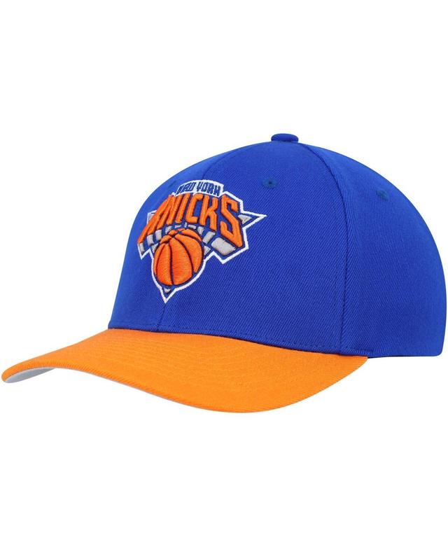 Mens Mitchell & Ness Blue New York Knicks Mvp Team Two-Tone 2.0 Stretch-Snapback Hat - Blue Product Image