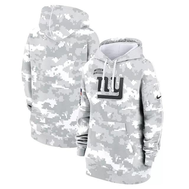 Womens Nike Arctic Camo New York Giants 2024 Salute To Service Club Fleece Pullover Hoodie Product Image