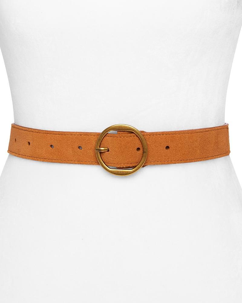 Womens Suede Circle Buckle Belt Product Image