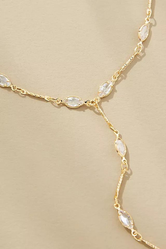 Faceted Crystal Lariat Necklace Product Image