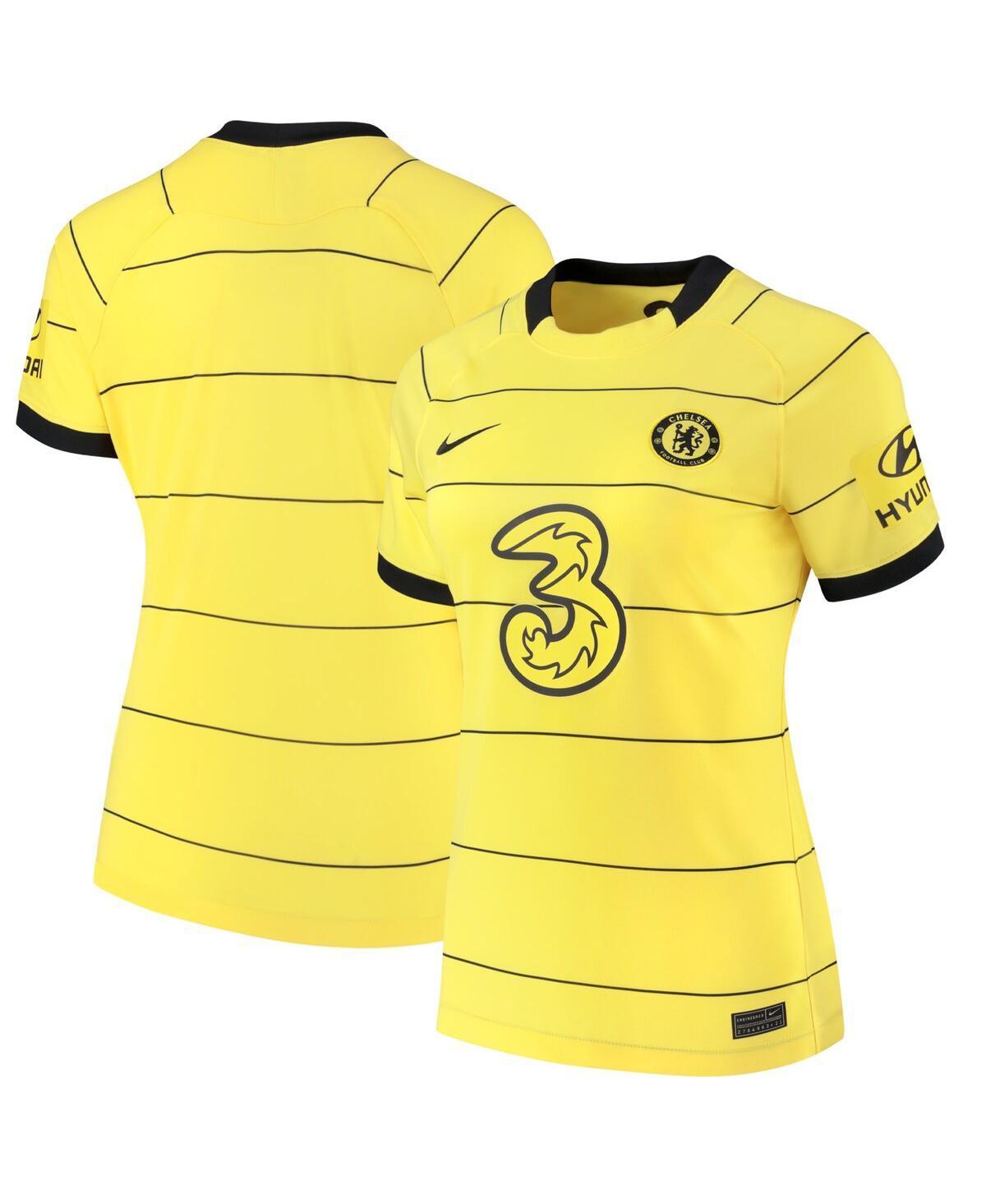 Womens Nike Yellow Chelsea 2021/22 Away Breathe Stadium Jersey - Yellow Product Image