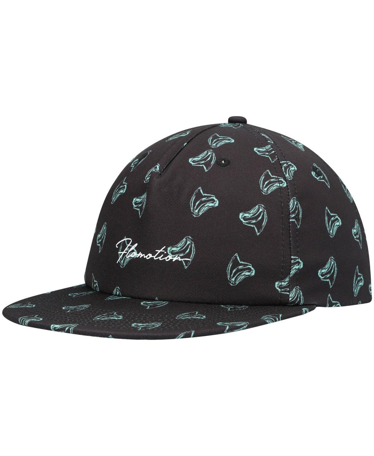 Mens Flomotion Black Toothy Snapback Hat Product Image