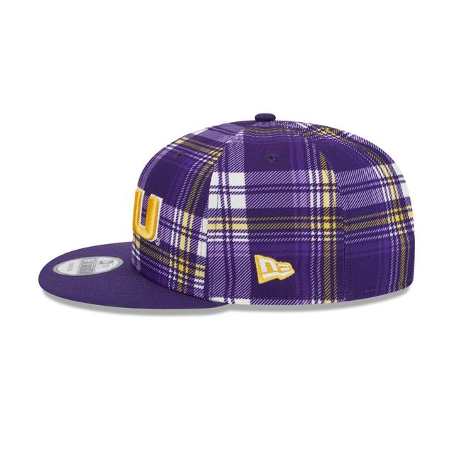 LSU Tigers Plaid 9FIFTY Snapback Hat Male Product Image