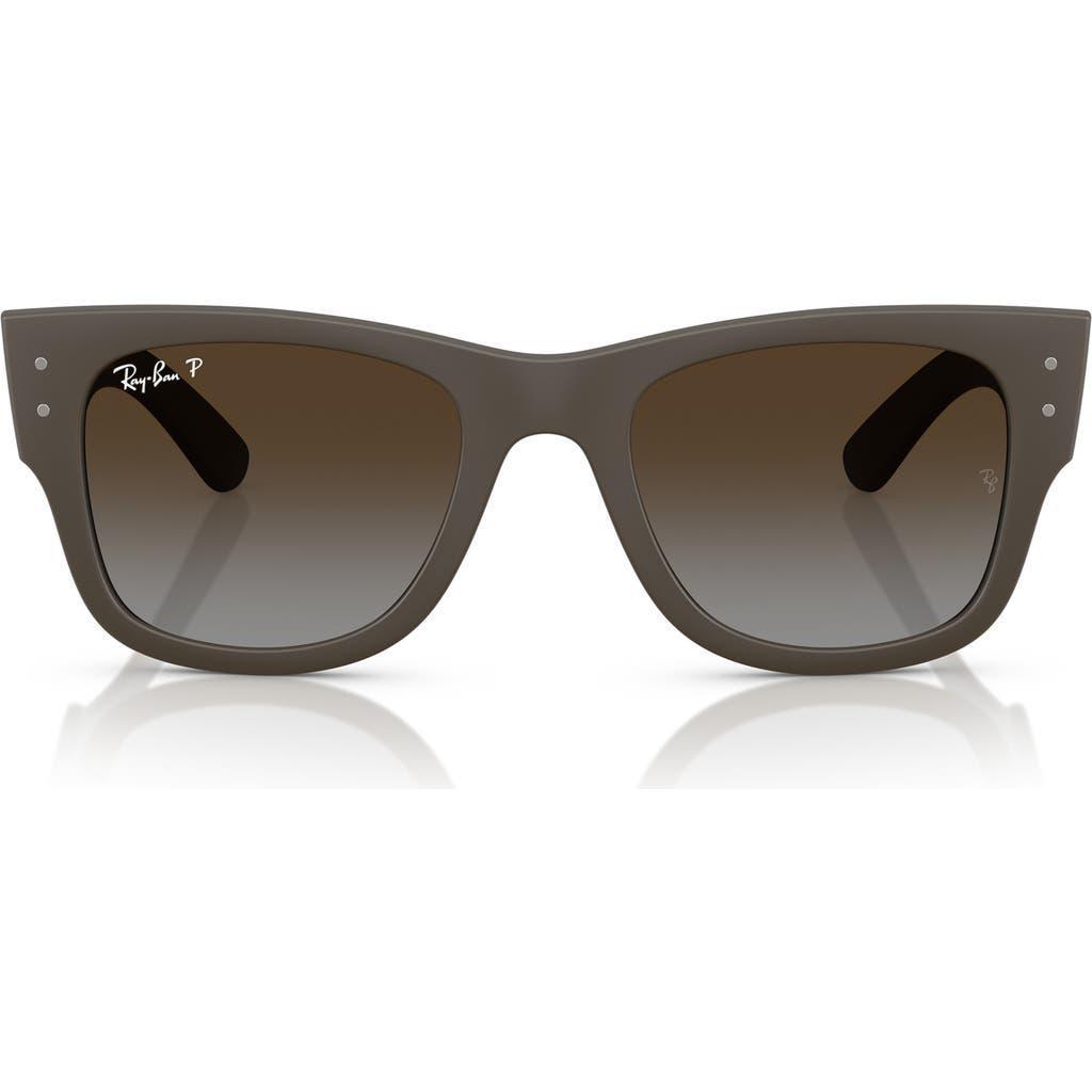 RAY BAN Ray-ban Mega Wayfarer Liteforce 50mm Polarized Square Sunglasses In Brown Gradient Product Image