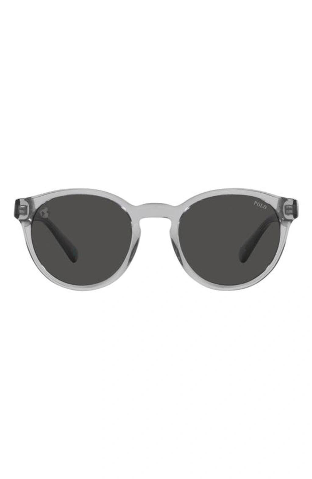 51mm Round Sunglasses In Dark Grey Product Image