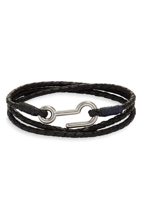 Caputo & Co. Mens Braided Leather Triple Wrap Bracelet Product Image