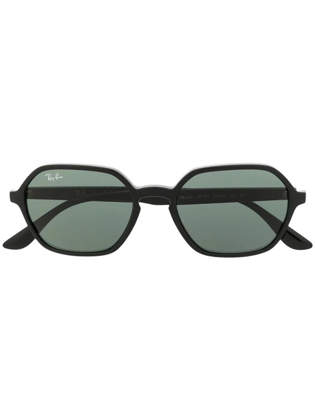 RAY BAN Rb4361 Sunglasses Black Frame Green Lenses 52-18 Product Image