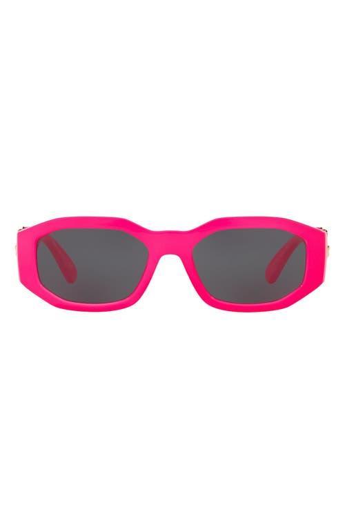 Chunky Rectangle Sunglasses w/ Logo Disc Arms Product Image