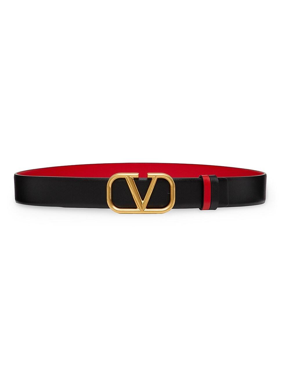 Womens Reversible VLogo Signature Belt in Glossy Calfskin 30MM Product Image