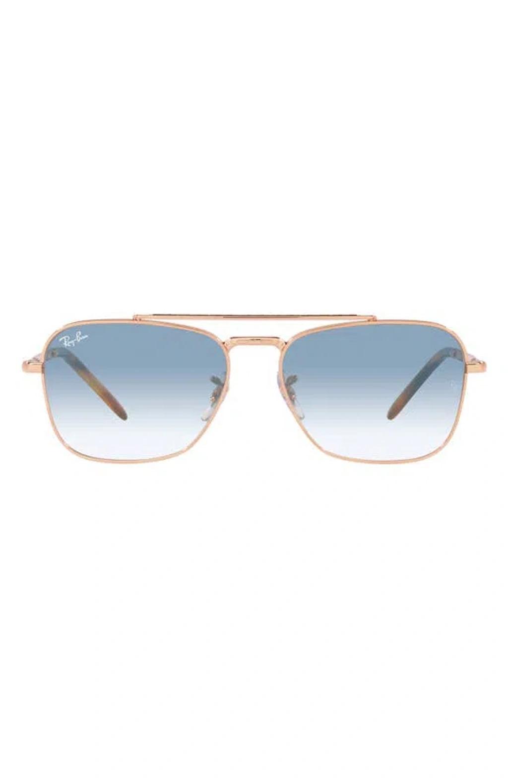 RAY BAN New Caravan 58mm Gradient Square Sunglasses In Rose Gold Product Image