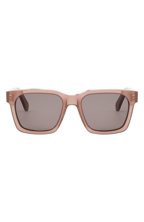 CELINE Bold 3 Dots 54mm Geometric Sunglasses In Pink/other/smoke Product Image