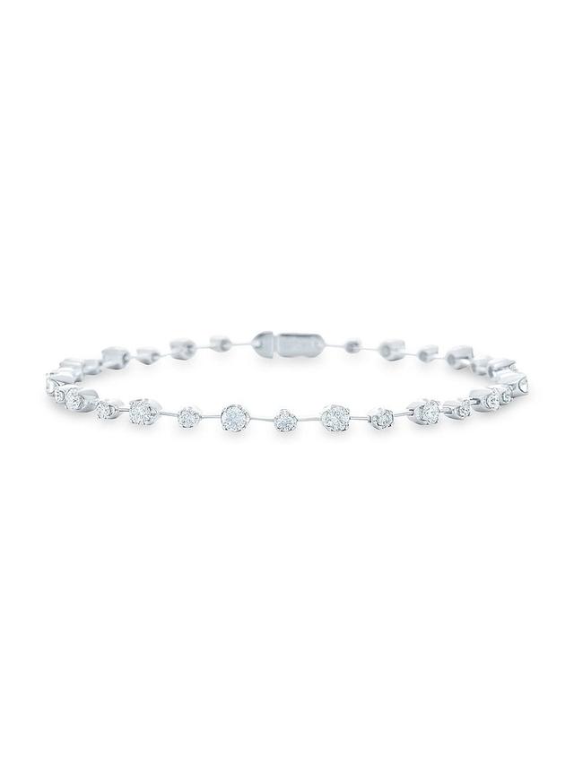 Womens Starry Night 18K White Gold & Diamond Bracelet Product Image