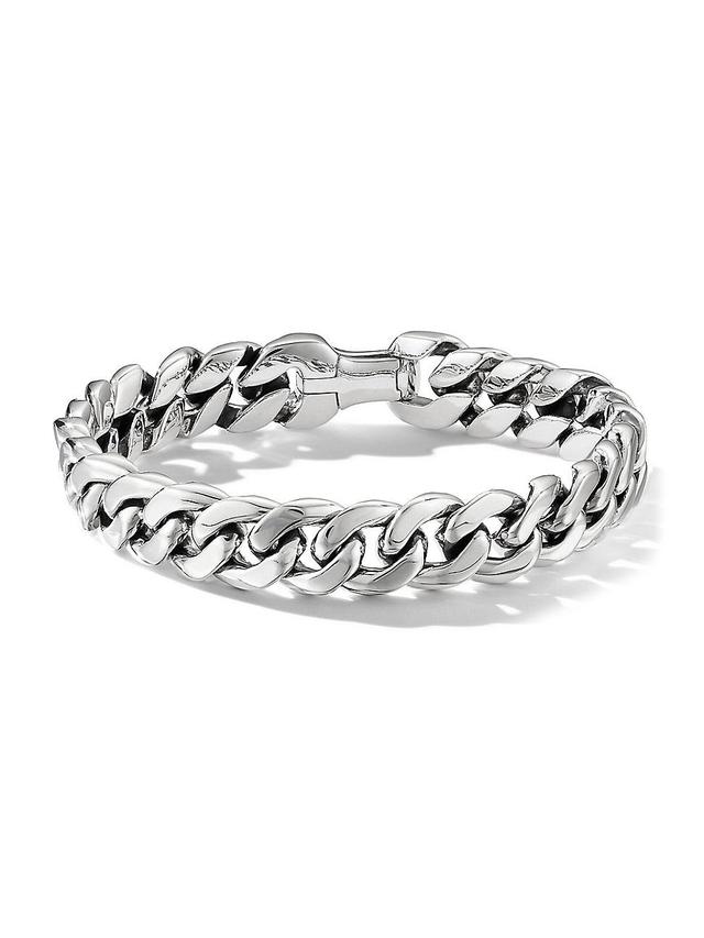 Mens Curb Chain Bracelet in Sterling Silver Product Image