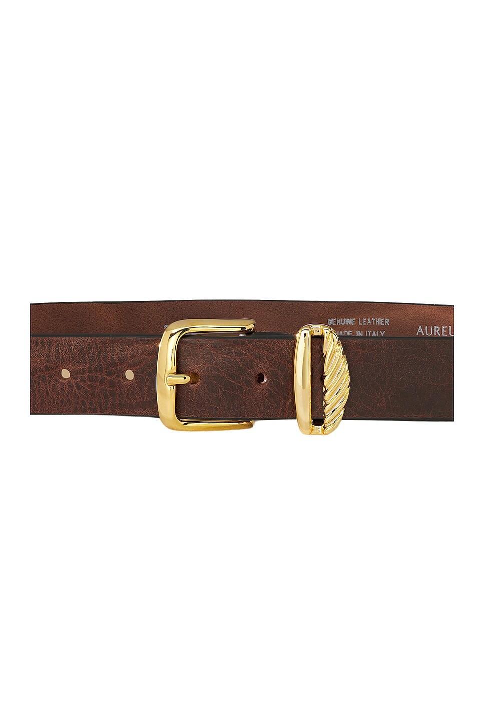 AUREUM Brown & Gold French Rope Belt Product Image