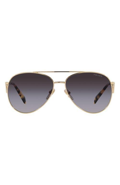 Prada 58mm Gradient Pilot Sunglasses Product Image