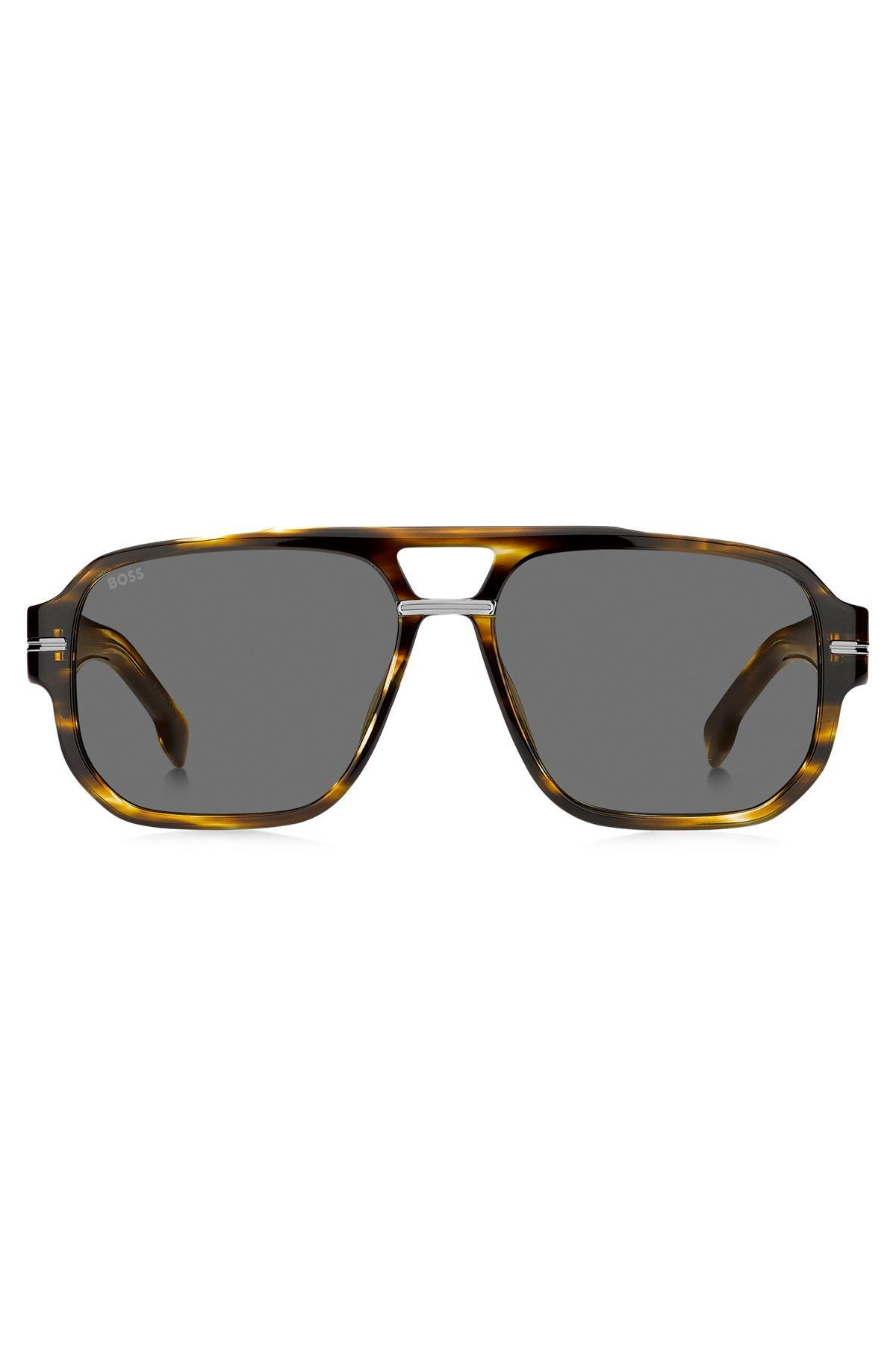 Patterned-acetate sunglasses with silver-tone details Product Image