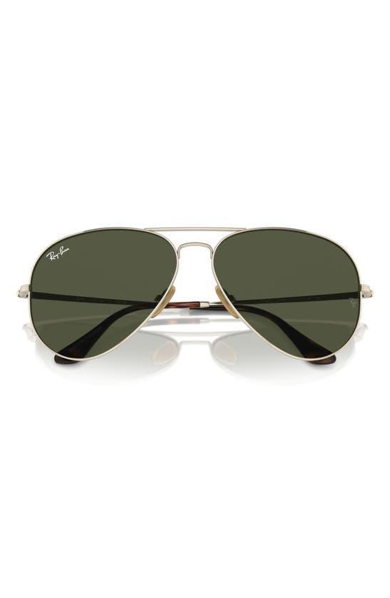 RAY BAN 58mm Pilot Aviator Sunglasses In Gold Flash Product Image