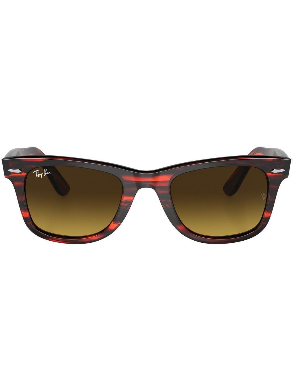 RAY BAN Original Wayfarer Square-frame Sunglasses In Striped_red_brown_gradient Product Image