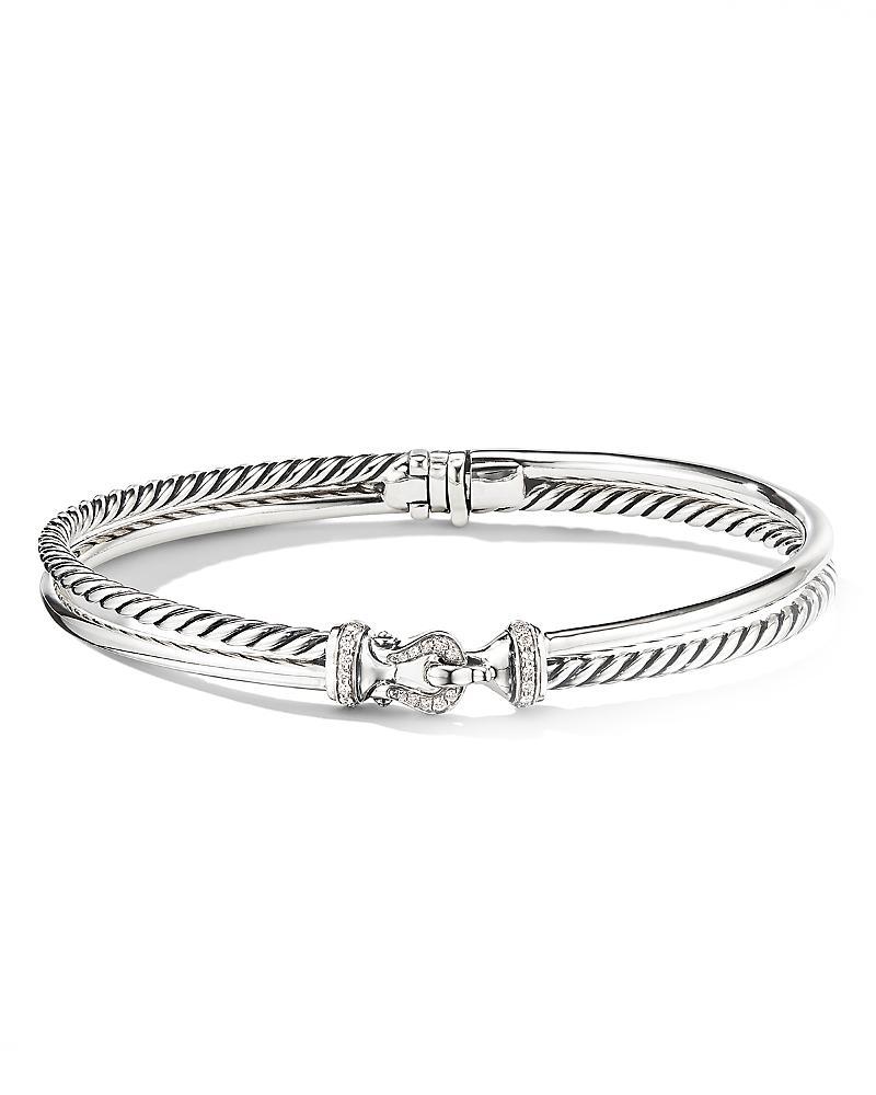 2-Row Buckle Bracelet with Diamonds Product Image