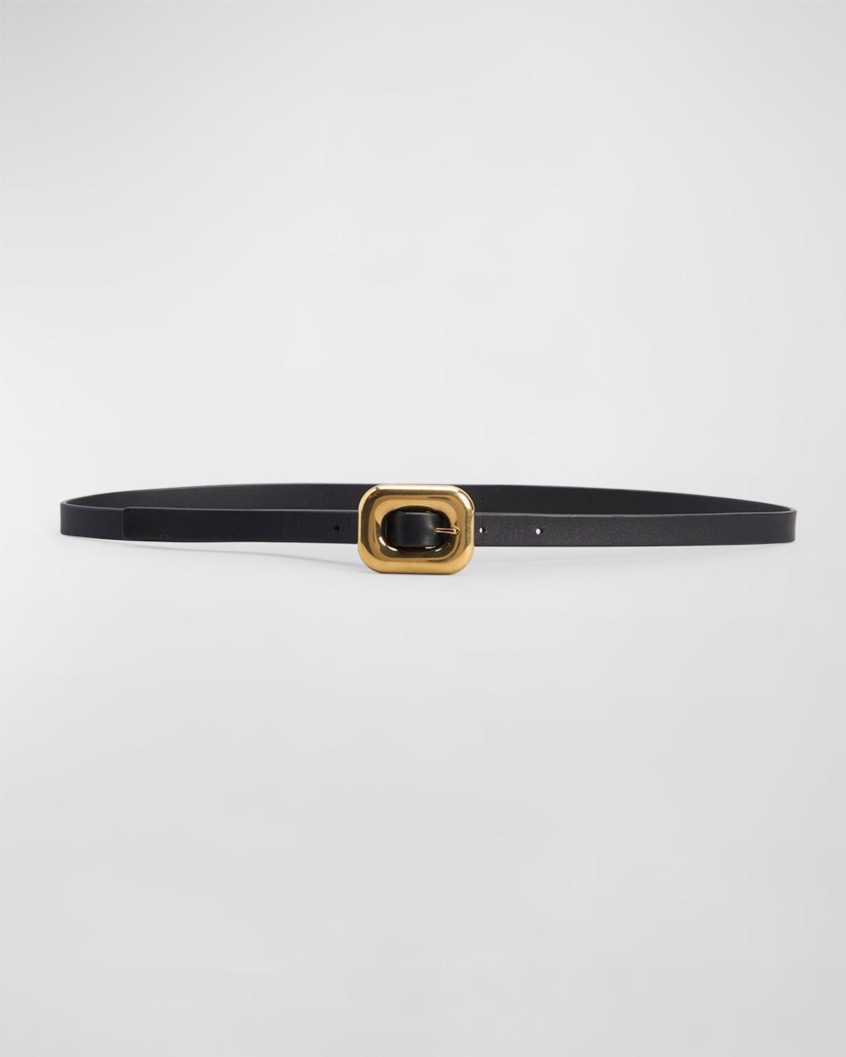 Calf Leather Skinny Belt Product Image