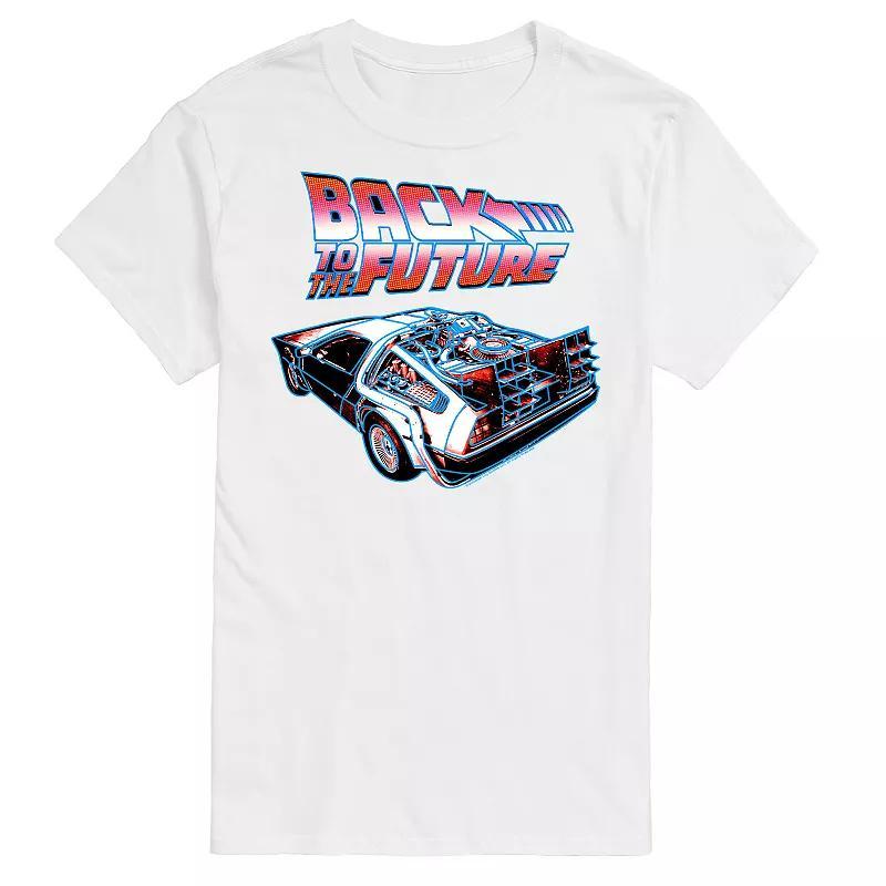 Big & Tall Back to the Future Delorean Details Graphic Tee, Mens Blue Product Image