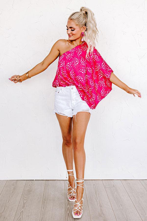 Definitely Dreamy Shift Top In Hot Pink Product Image