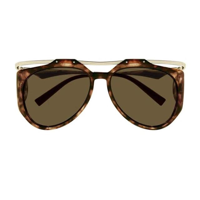 SAINT LAURENT Sl M137/f 002 Havana Gold Brown Sunglasses In Marrone Product Image