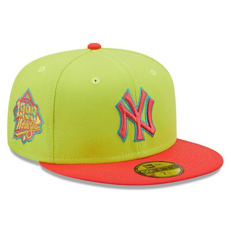 Mens New Era Green/Red New York Yankees Cyber Highlighter 59FIFTY Fitted Hat Product Image