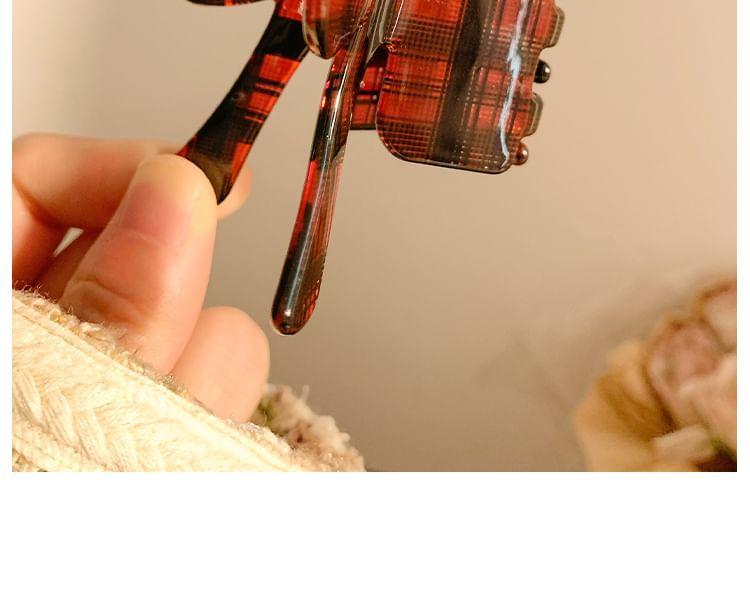 Plaid Bow Hair Claw Product Image