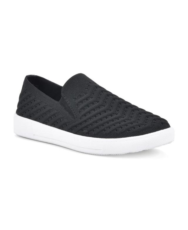 White Mountain Womens Courage Slip On Sneakers - Black Product Image