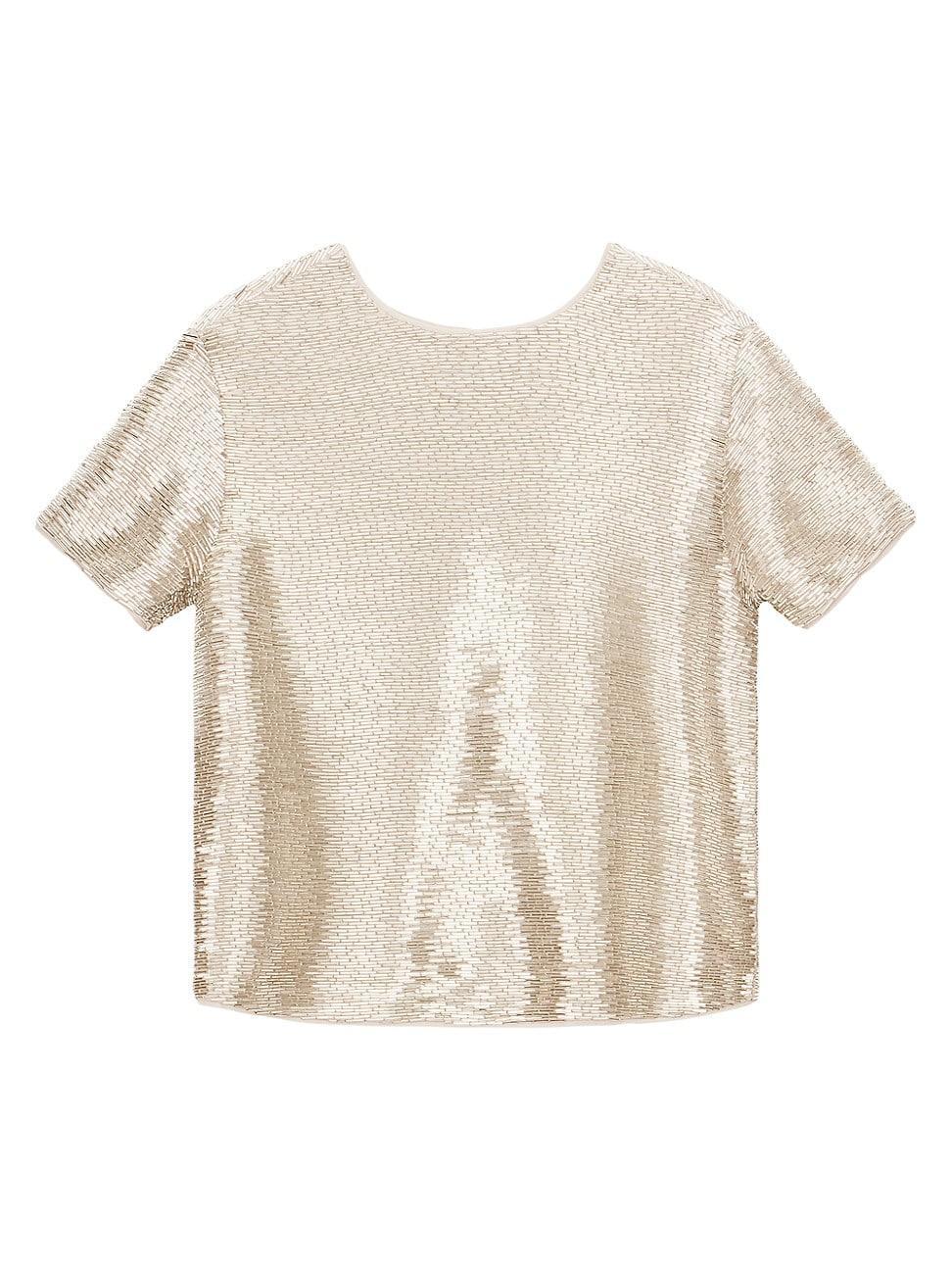 Womens Ingrid Beaded T-Shirt Product Image