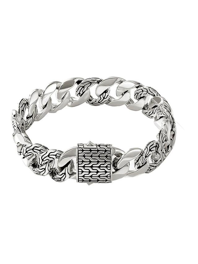 Mens Sterling Silver Curb Link Bracelet Product Image