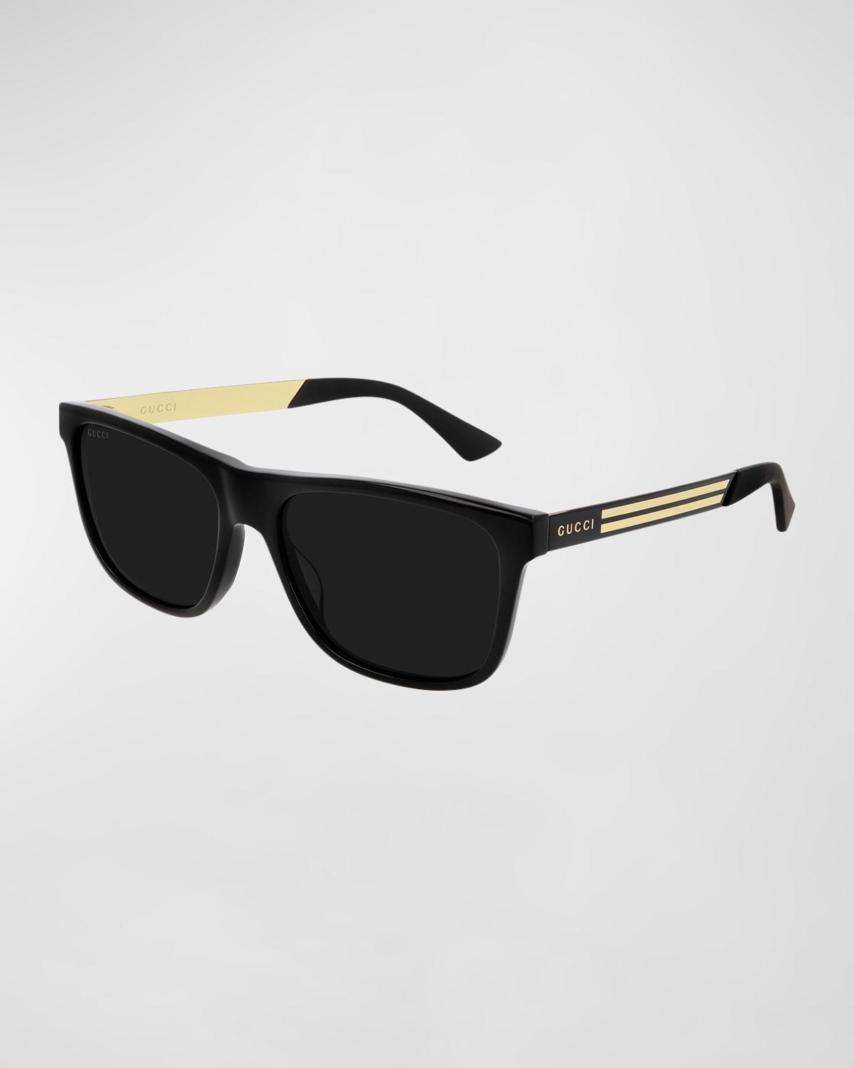 Mens Square Acetate Logo Sunglasses Product Image