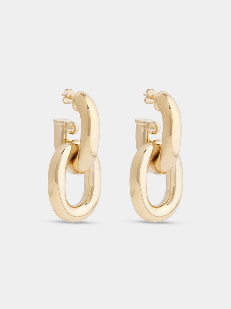 Gold Double XL Link earrings Product Image