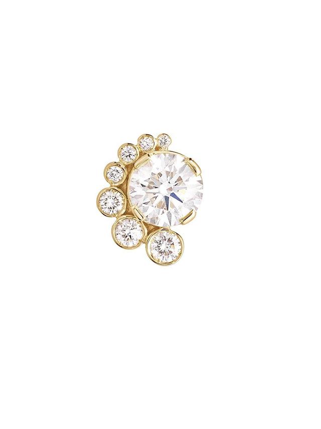 Womens Celestine 18K Yellow Gold & Diamond Single Left Earring Product Image