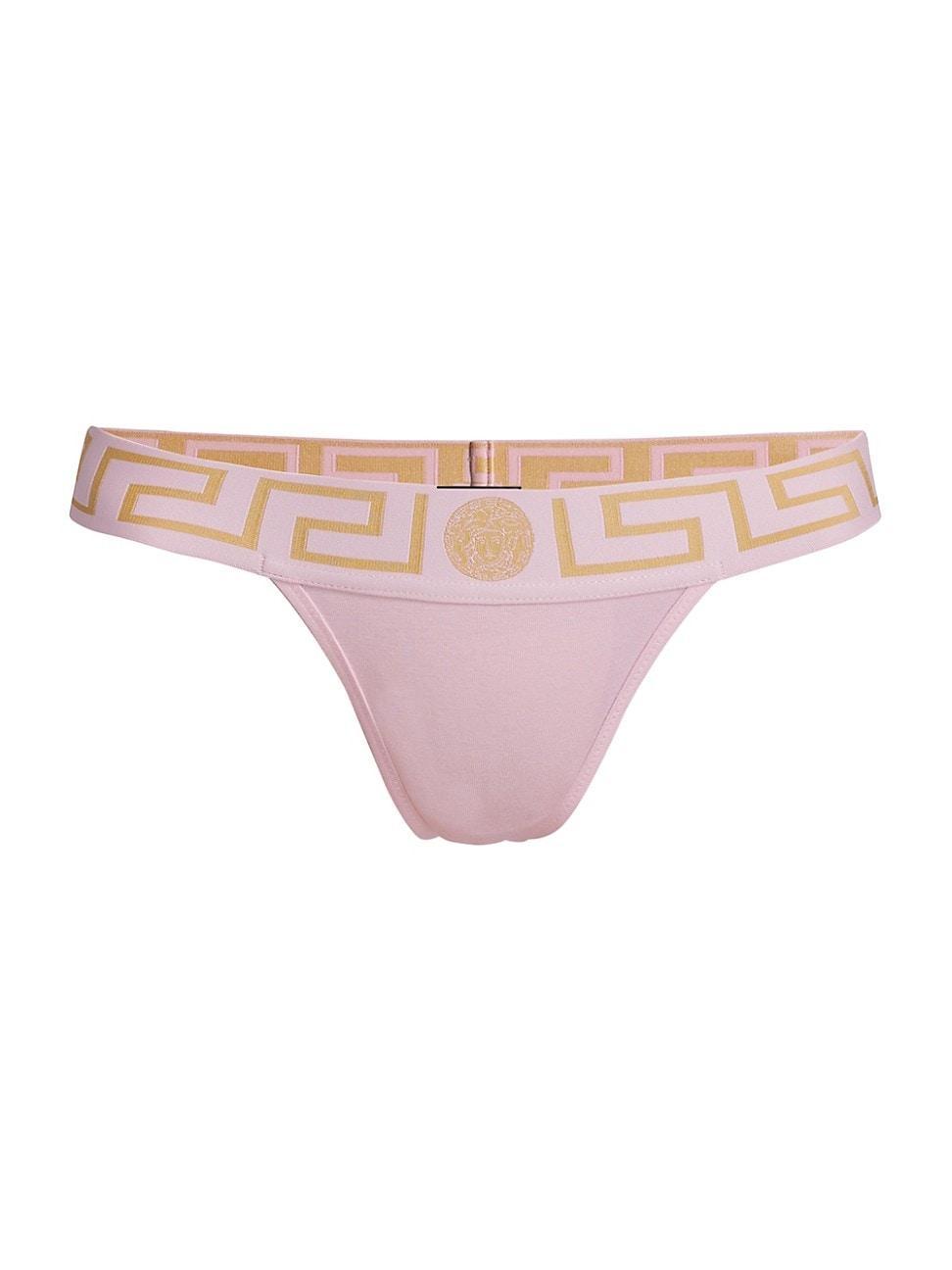 Womens Greca Border Thong Product Image