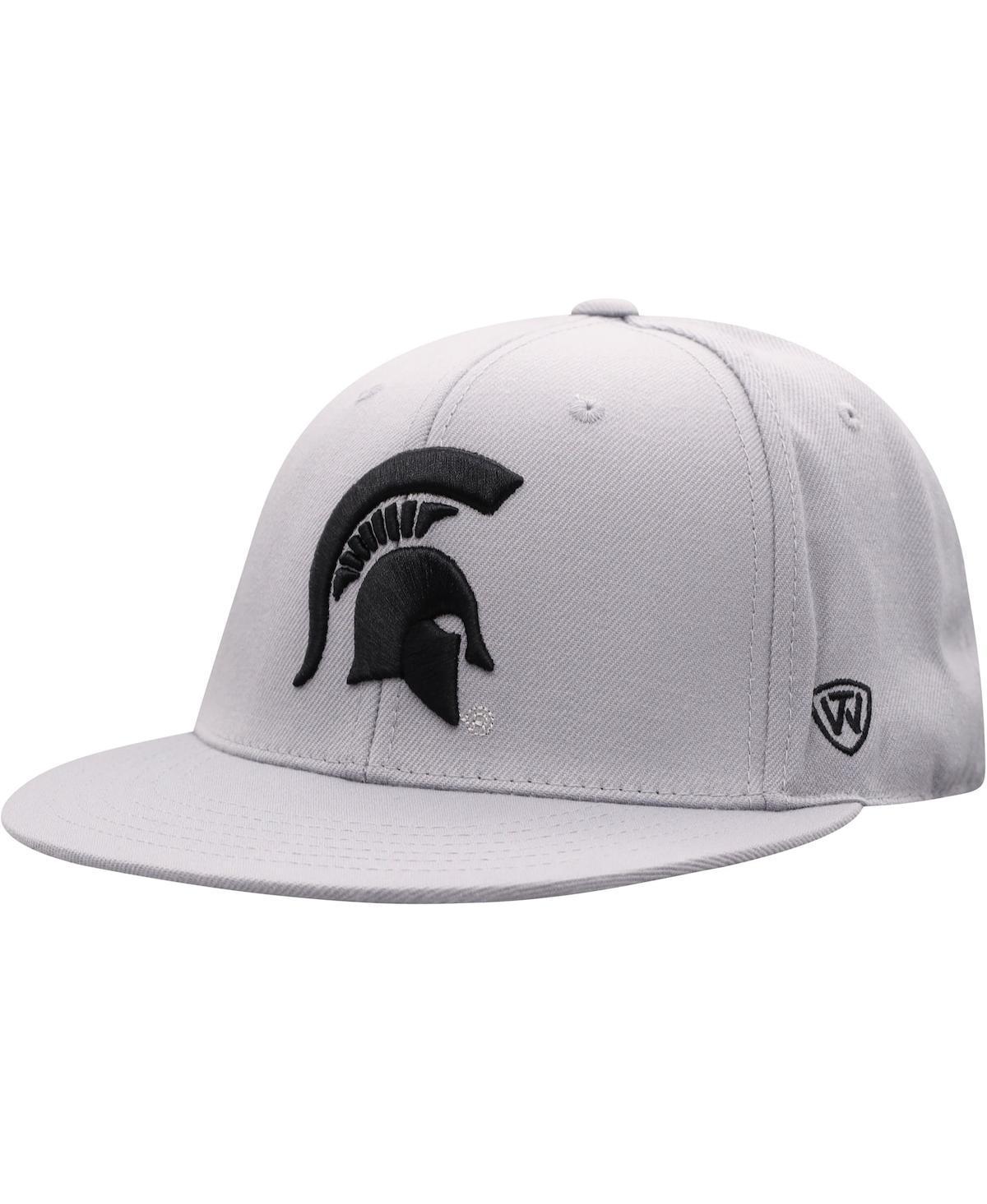 Mens Top of the World Gray Michigan State Spartans Fitted Hat Product Image