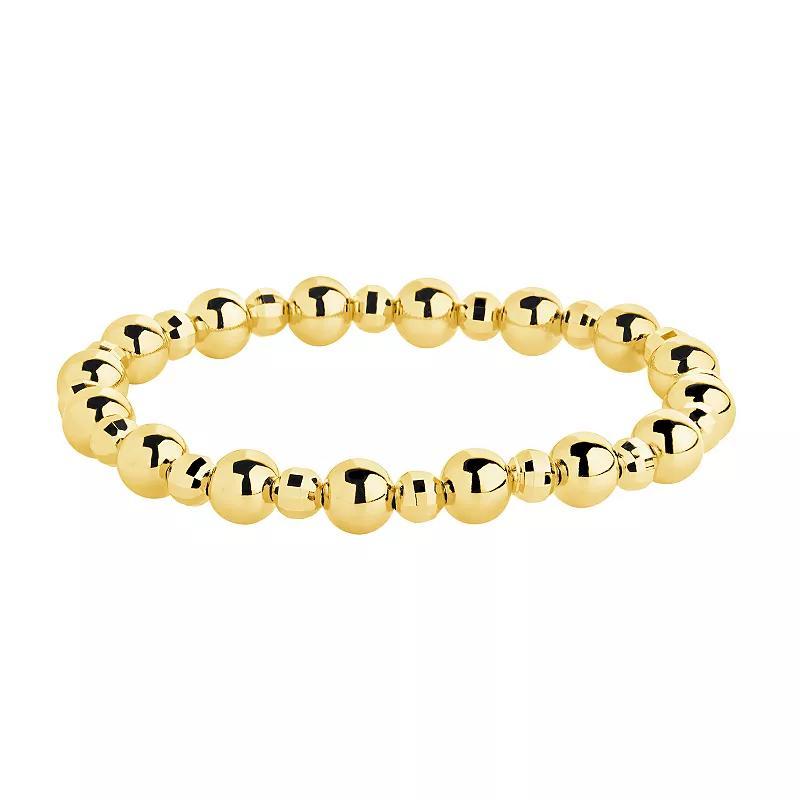 MC Collective Molten Beaded Stretch Bracelet, Womens, Gold Tone Product Image