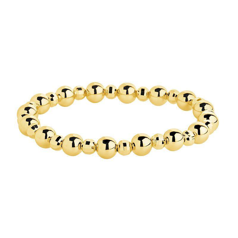 MC Collective Molten Beaded Stretch Bracelet, Womens, Gold Tone Product Image